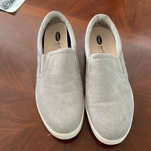 Dr. School’s grey Madison slip on shoes